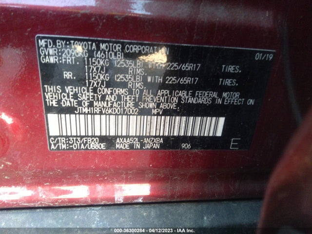 Toyota RAV4 LE 2019 JTMH1RFV6KD017002 Image 10