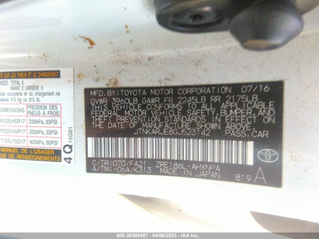 2016 Scion IM, VIN: JTNKARJE8GJ523142