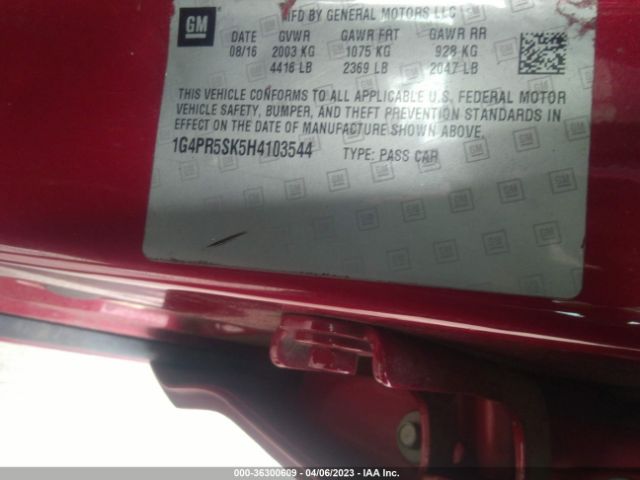 1G4PR5SK5H4103544 Buick Verano Sport Touring