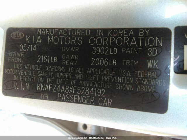KNAFZ4A8XF5284192 KIA FORTE EX