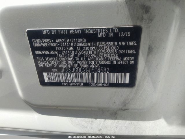 JF2SJGDC2GH504582 Subaru Forester 2.0xt Premium