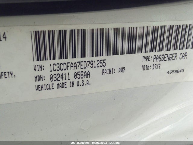 Dodge DART SE 2014 1C3CDFAA7ED791255 Image 9