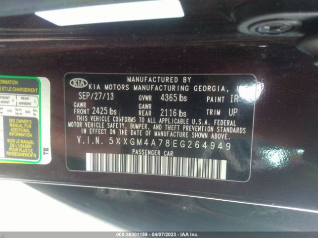 5XXGM4A78EG264949 KIA Optima Lx