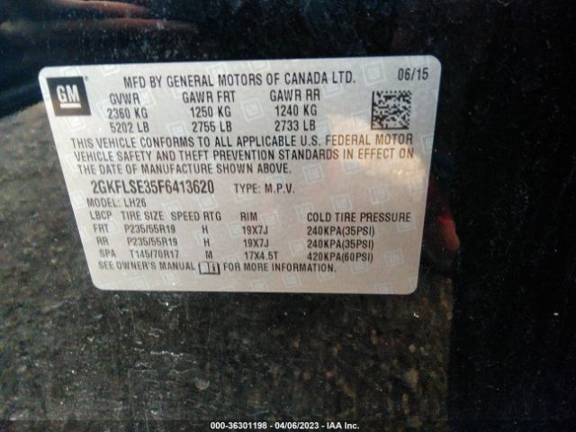 2GKFLSE35F6413620 GMC Terrain Slt
