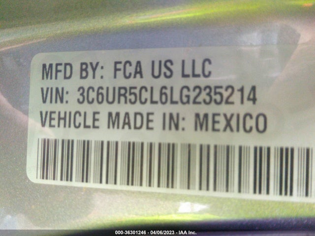 3C6UR5CL6LG235214 RAM 2500 Tradesman