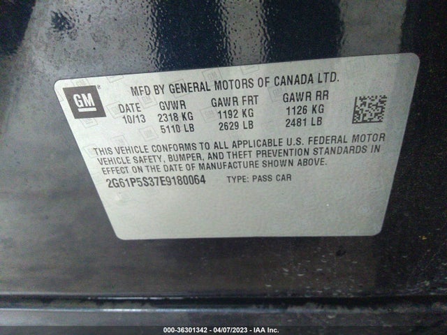 2G61P5S37E9180064 Cadillac Xts Premium