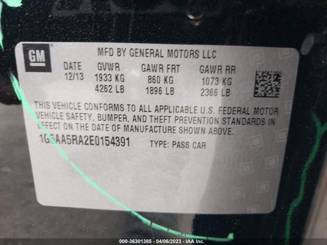 Cadillac Ats Standard Rwd 2014 1G6AA5RA2E0154391 Image 9