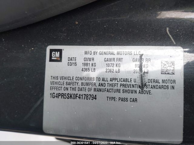 1G4PR5SK0F4178794 Buick Verano Convenience Group
