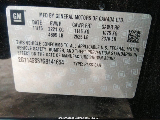 Chevrolet IMPALA LTZ 2016 2G1145S37G9141654 Image 10