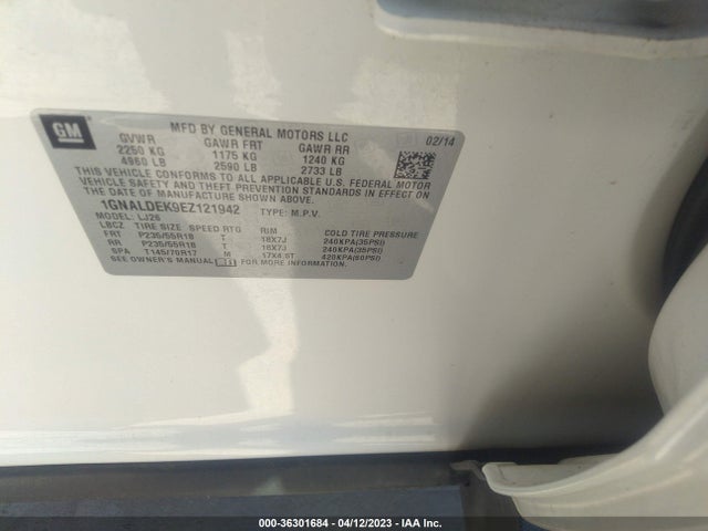 Chevrolet Equinox Ltz 2014 1GNALDEK9EZ121942 Image 10