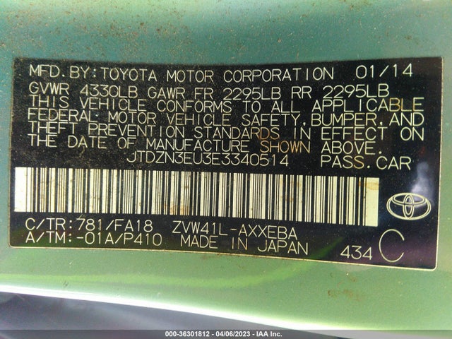 Toyota Prius V Two/three/five 2014 JTDZN3EU3E3340514 Image 9