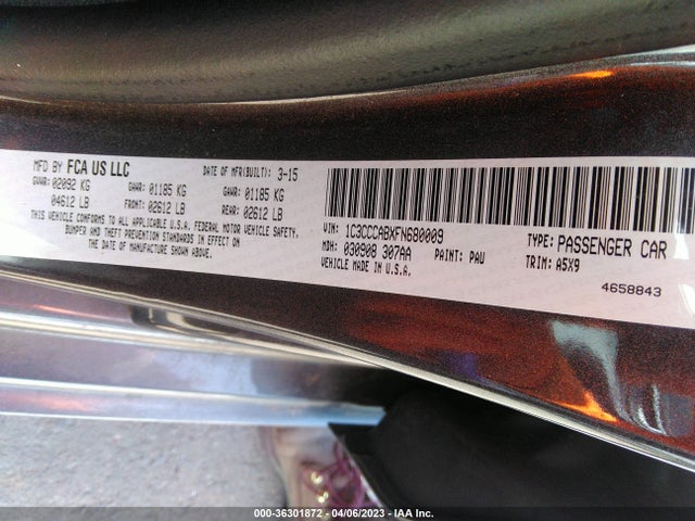 1C3CCCABXFN680009 Chrysler 200 Limited