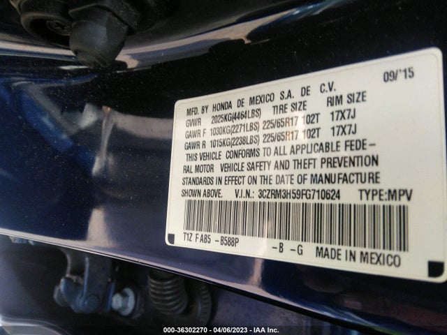 Aukcja sprzedaży 2015 Honda Cr-v Ex, vin: 3CZRM3H59FG710624, numer aukcji: 36302270