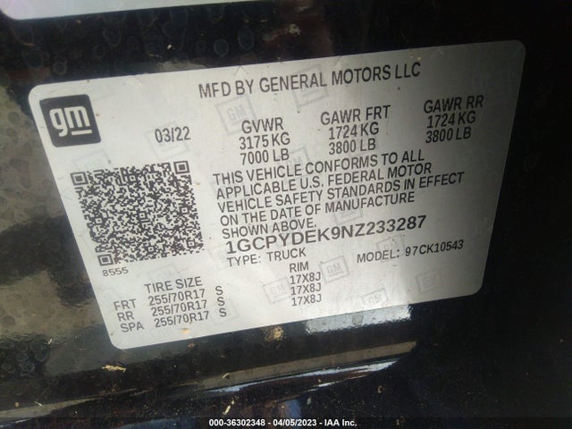 Chevrolet Silverado 1500 Ltd Lt 2022 1GCPYDEK9NZ233287 Image 11