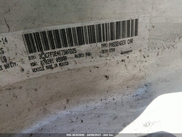 3C3CFFGE4FT507225 Fiat 500E