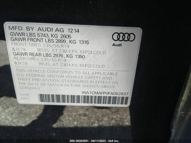 WA1CMAFP0FA082837 Audi Q5 Premium Plus