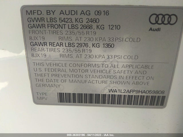 WA1L2AFP9HA059808 Audi Q5 Premium Plus