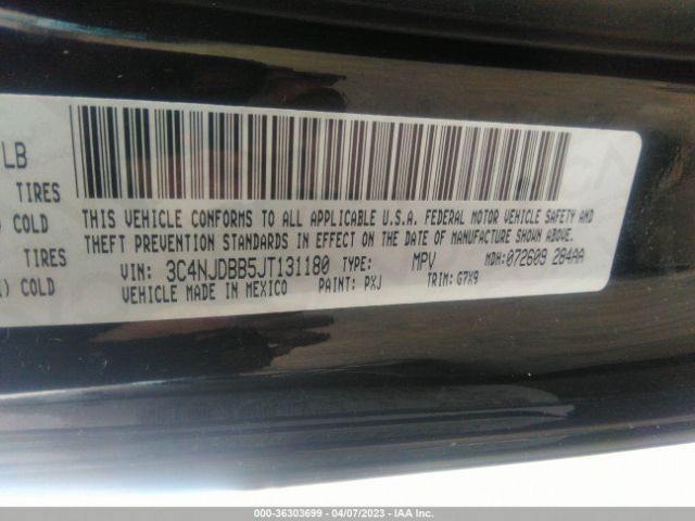 3C4NJDBB5JT131180 Jeep Compass Latitude