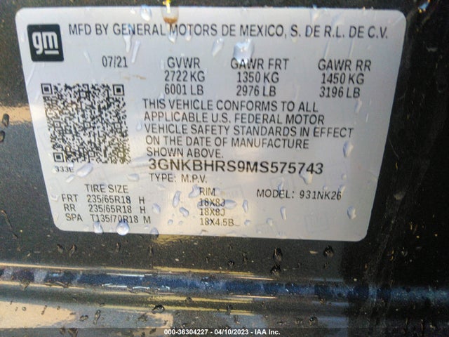 Chevrolet Blazer Lt 2021 3GNKBHRS9MS575743 Image 9