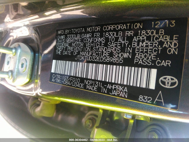 Toyota YARIS LE 2014 JTDKTUD32ED589855 Image 10