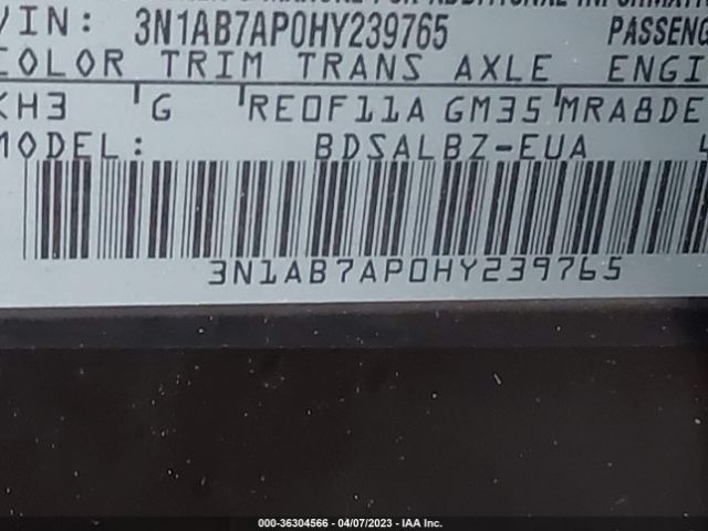 3N1AB7AP0HY239765 Nissan SENTRA S
