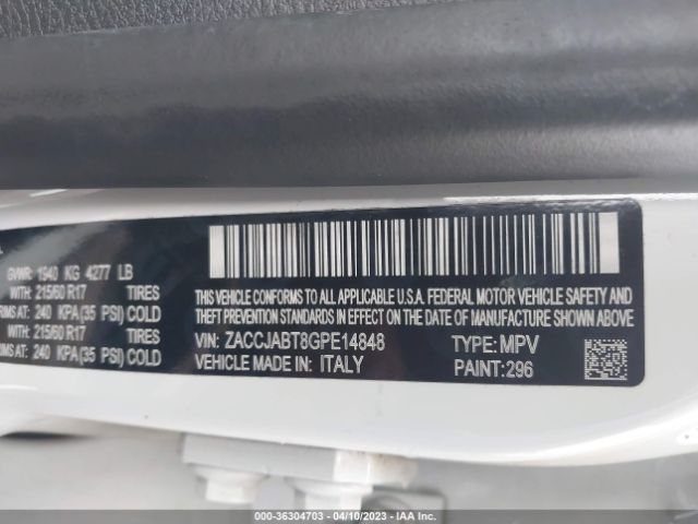 ZACCJABT8GPE14848 Jeep Renegade Latitude