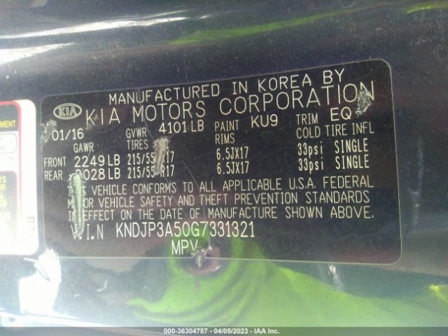 KNDJP3A50G7331321 KIA SOUL +