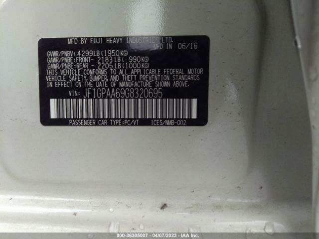 JF1GPAA69G8320695 Subaru Impreza Wagon 2.0i