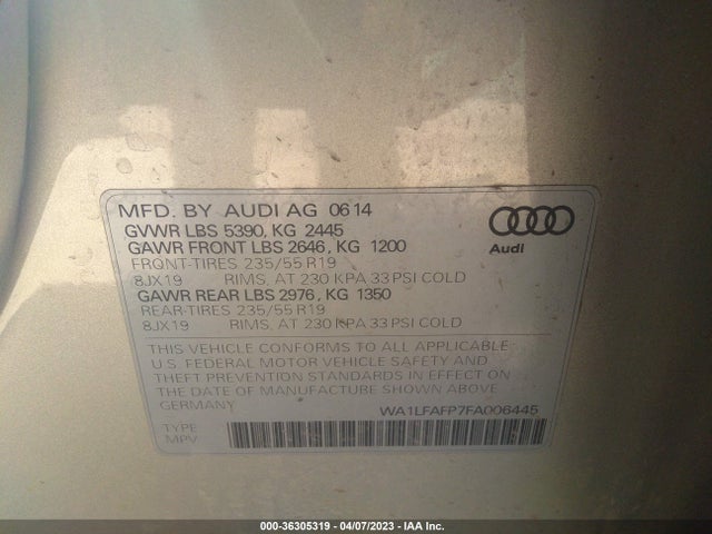 WA1LFAFP7FA006445 Audi Q5 Premium Plus