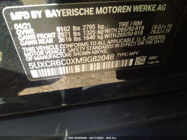 5UXCR6C0XM9G82048 BMW X5 Xdrive40i