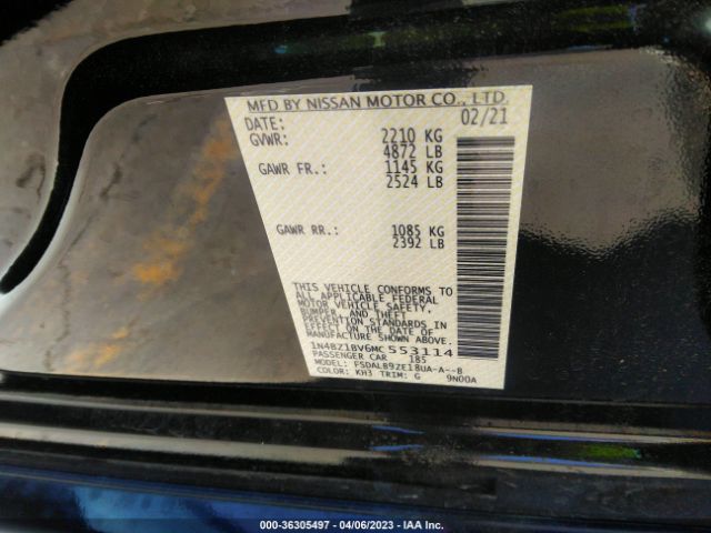1N4BZ1BV6MC553114 Nissan Leaf S Plus