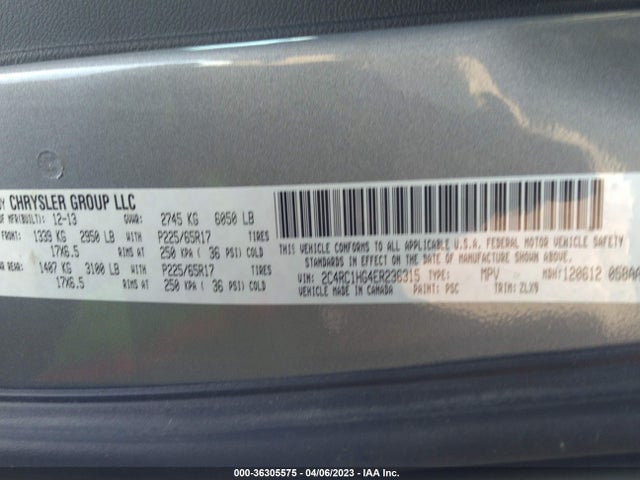 2C4RC1HG4ER236315 Chrysler Town & Country S