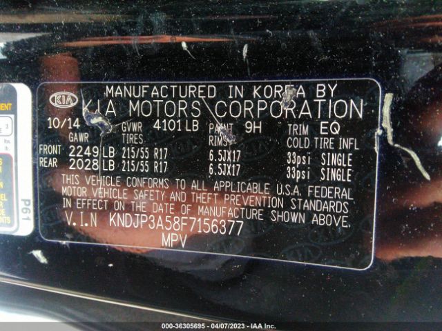 KNDJP3A58F7156377 KIA SOUL +