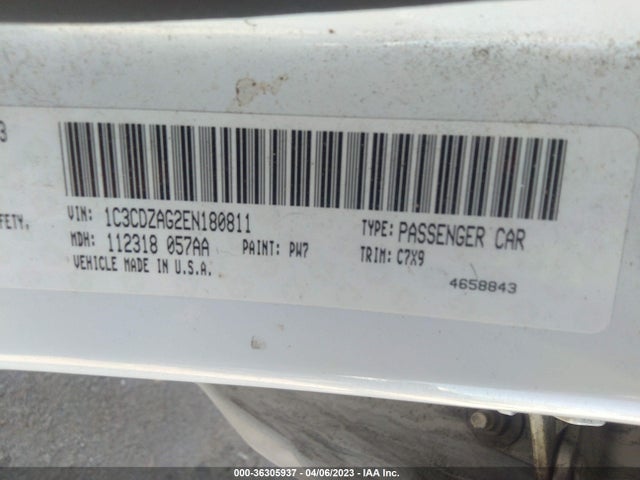 Dodge AVENGER SE 2014 1C3CDZAG2EN180811 Image 9