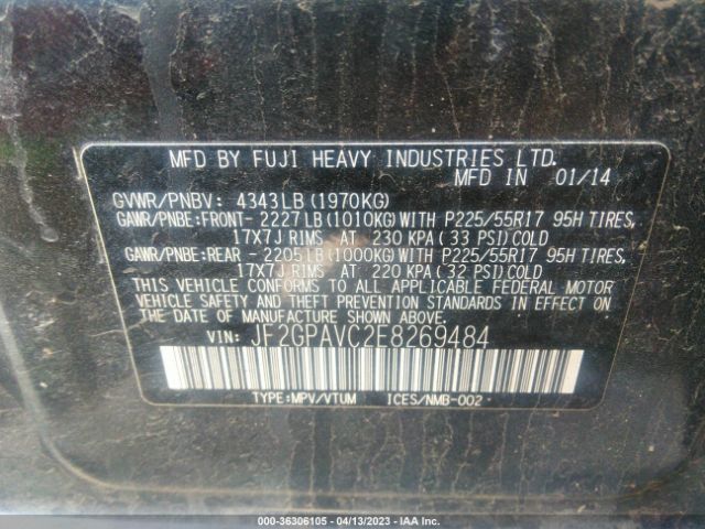 JF2GPAVC2E8269484 Subaru Xv Crosstrek Premium
