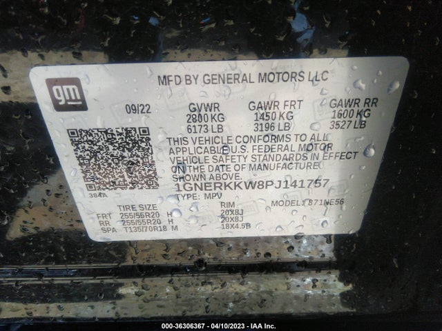 Chevrolet Traverse Premier 2023 1GNERKKW8PJ141757 Image 9