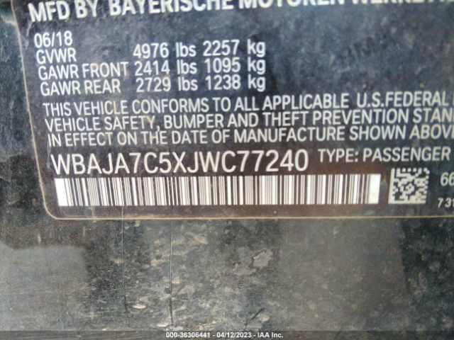 WBAJA7C5XJWC77240 BMW 5 Series 530i Xdrive