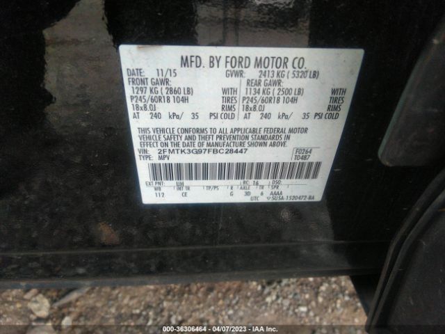 2FMTK3G97FBC28447 Ford EDGE SE