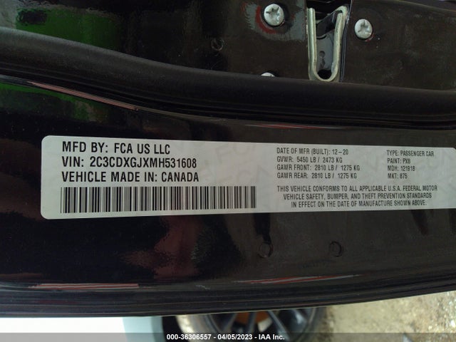 Dodge Charger Scat Pack Rwd 2021 2C3CDXGJXMH531608 Image 9