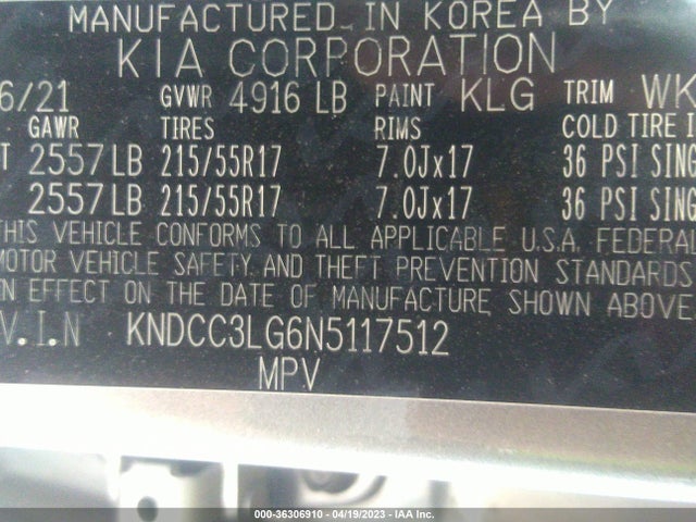 KIA Niro Ev Ex 2022 KNDCC3LG6N5117512 Image 9