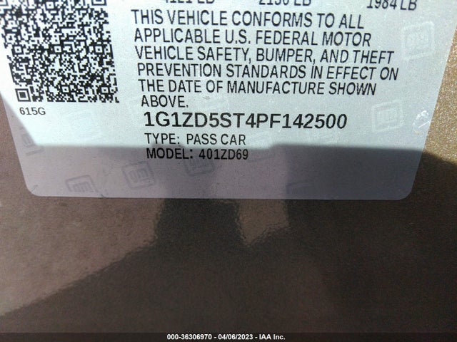 Chevrolet MALIBU LT 2023 1G1ZD5ST4PF142500 Image 9