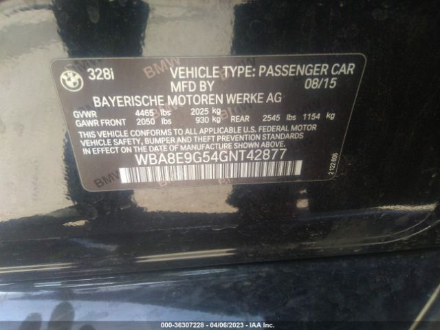 WBA8E9G54GNT42877 BMW 3 Series 328i