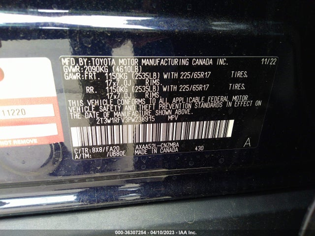 Toyota Rav4 Xle 2023 2T3W1RFV3PW238915 Image 10
