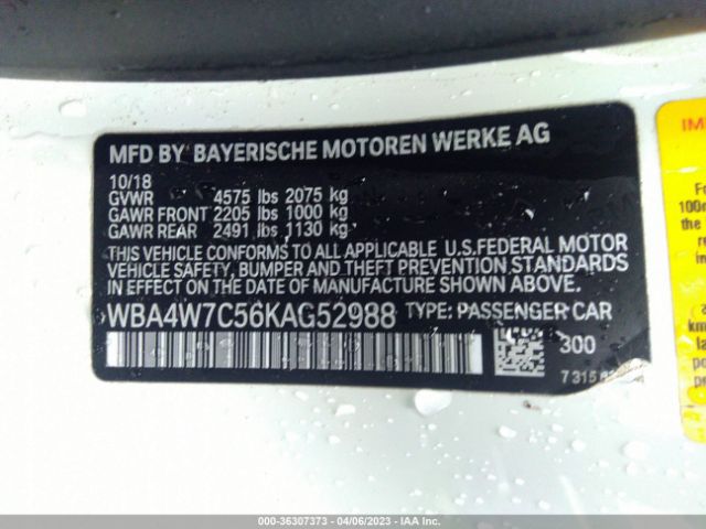 WBA4W7C56KAG52988 BMW 4 Series 440i