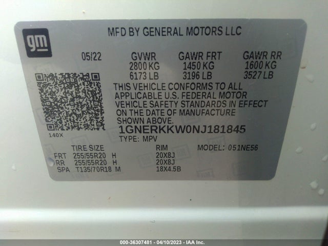Chevrolet Traverse Premier 2022 1GNERKKW0NJ181845 Image 9