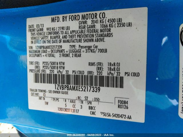 1ZVBP8AMXE5217339 Ford Mustang V6