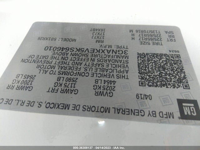 Chevrolet EQUINOX LT 2019 3GNAXKEV5KS646010 Image 9
