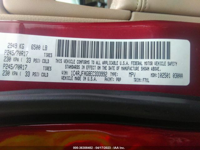 1C4RJFAG8EC333992 Jeep Grand Cherokee Laredo