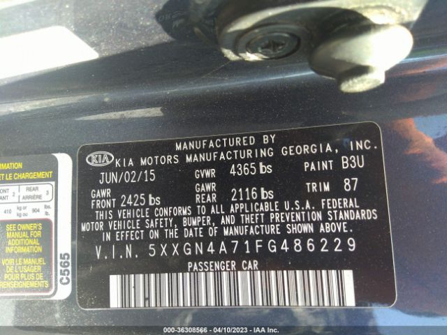 5XXGN4A71FG486229 KIA OPTIMA EX