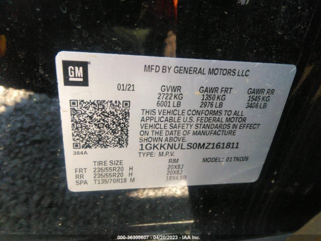1GKKNULS0MZ161811 GMC ACADIA SLT